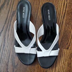 Nine West Black and White Women's Sandals